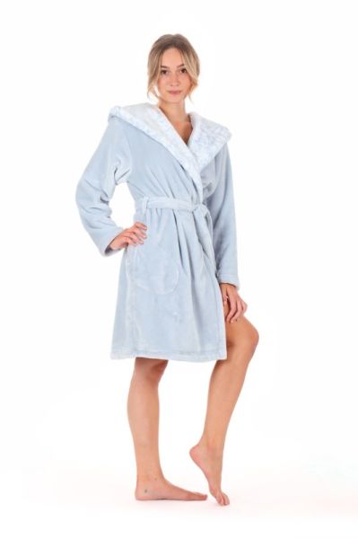 FLORA krátký župan s kapucí